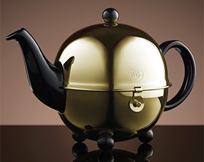 Design Gold Teapot in Black 900ml | TWG Tea