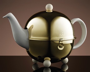Design Gold Teapot in White 180ml | TWG Tea