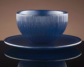 Firefly Tea Bowl and Saucer in Midnight Blue | TWG Tea
