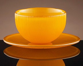 Firefly Tea Bowl and Saucer in Orange | TWG Tea