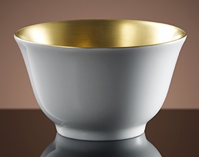 Glamour Tea Bowl in Gold interior and White exterior | TWG Tea
