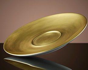 Glamour Tea Saucer in Gold and White | TWG Tea