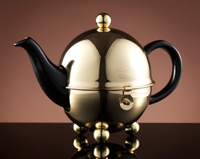 Jazz Gold Design Teapot in Black 500ml | TWG Tea