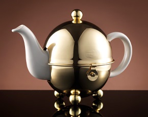 Jazz Gold Design Teapot in White 500ml | TWG Tea