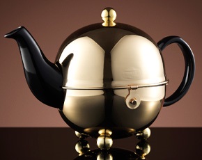 Jazz Gold Design Teapot in Black 900ml | TWG Tea