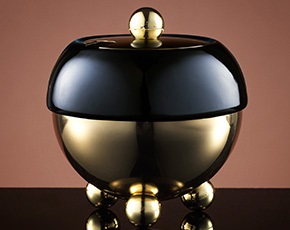 Jazz Gold Design Sugar Bowl in Black | TWG Tea