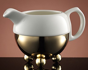 Jazz Gold Design Creamer in White | TWG Tea