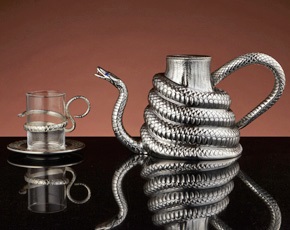 Sahara Teacup and Saucer in Silver | TWG Tea