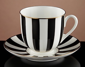 Tea For Two Teacup and Saucer in Black | TWG Tea