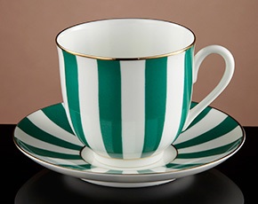 Tea For Two Teacup and Saucer in Green | TWG Tea