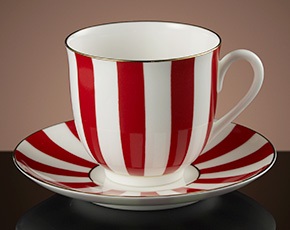 Tea For Two Teacup and Saucer in Red | TWG Tea