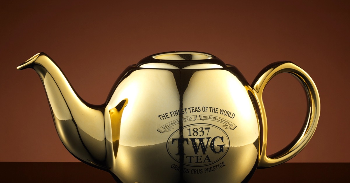 送料込み】TWG ゴールドティーポット(900ml) （TWG TEA ティーポット）