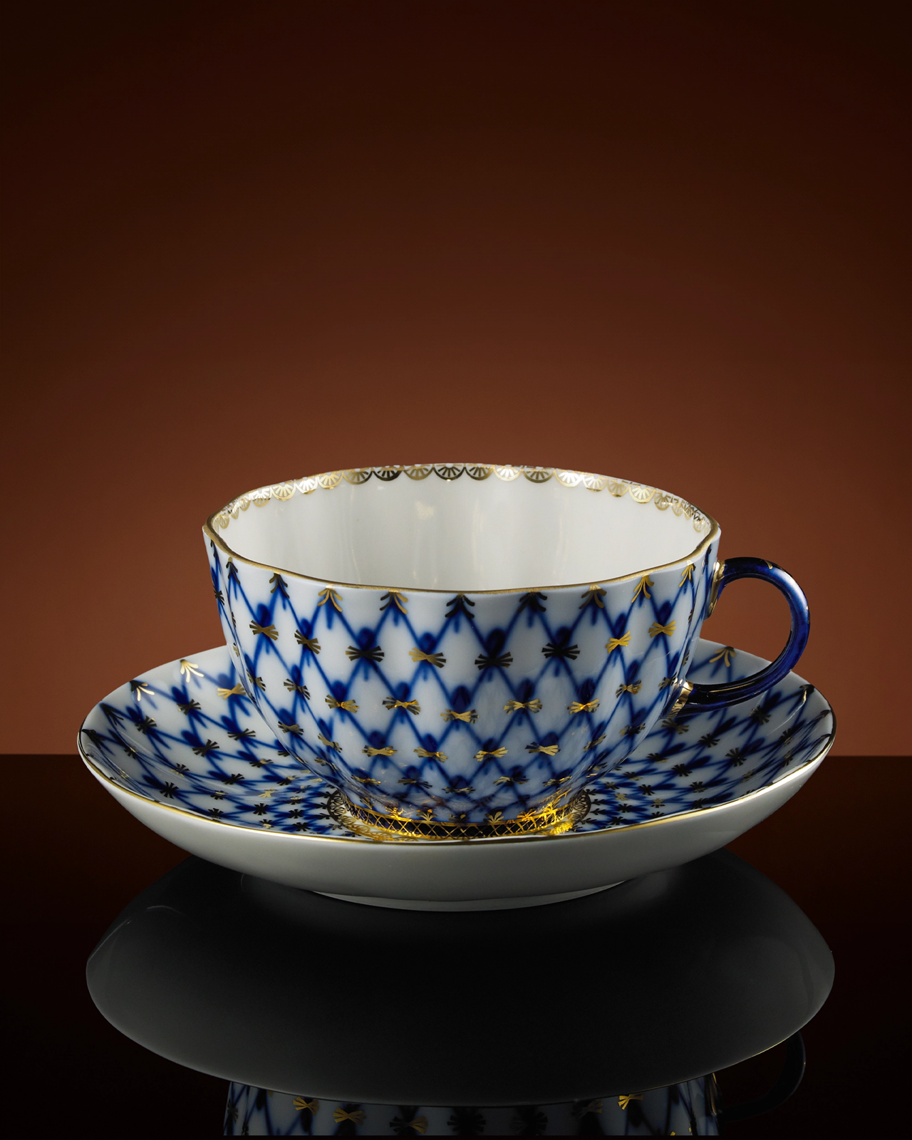 Tsarina Teacup and Saucer in Cobalt | TWG Tea