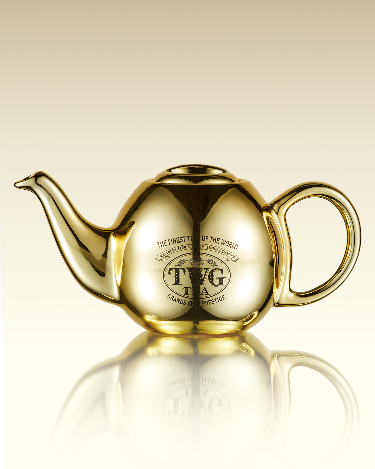 Théière Orchid Design dorée (500 ml) | TWG Tea