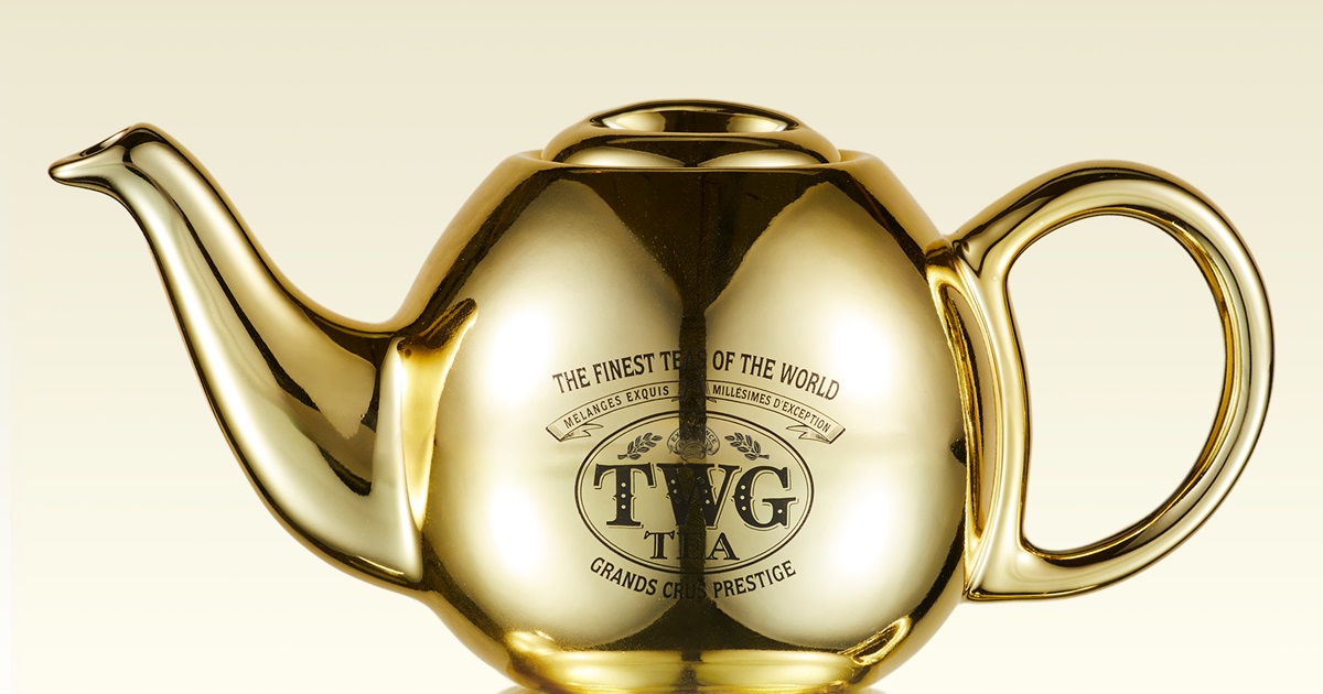 TWG tea デザインティーポット Design Orchid Teapot in Gold (500ml) | TWG Tea