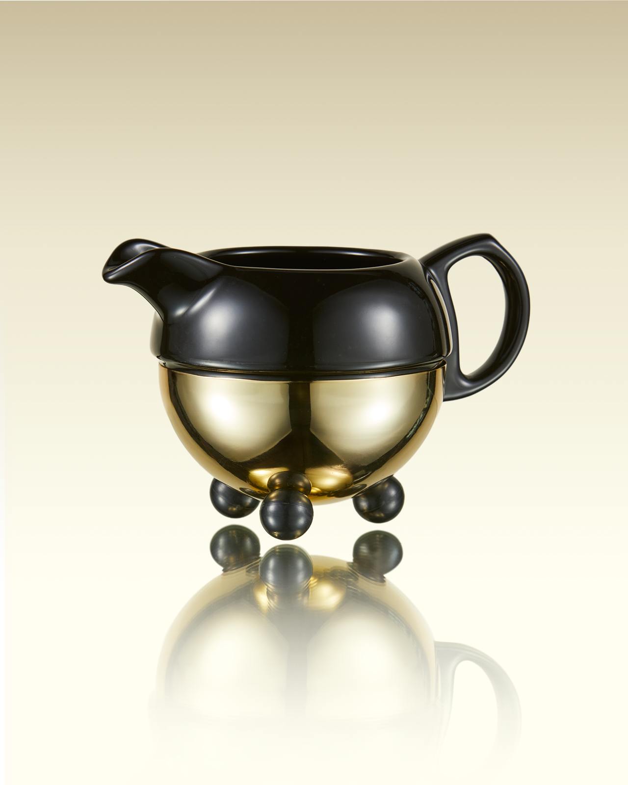 Design Gold Creamer in Black | TWG Tea