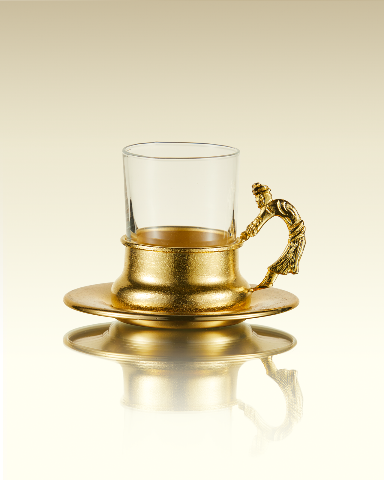 Tasse à thé et soucoupe Emir plaquées or | TWG Tea