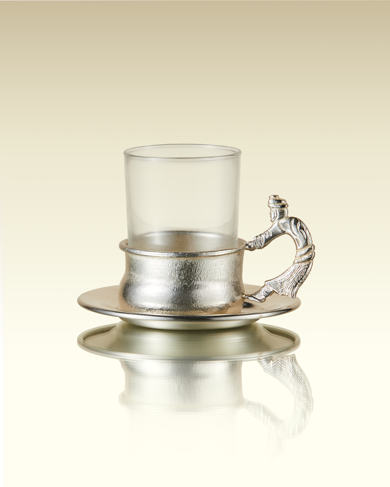 Emir Teetasse & Unterteller mit Silberbeschichtung | TWG Tea