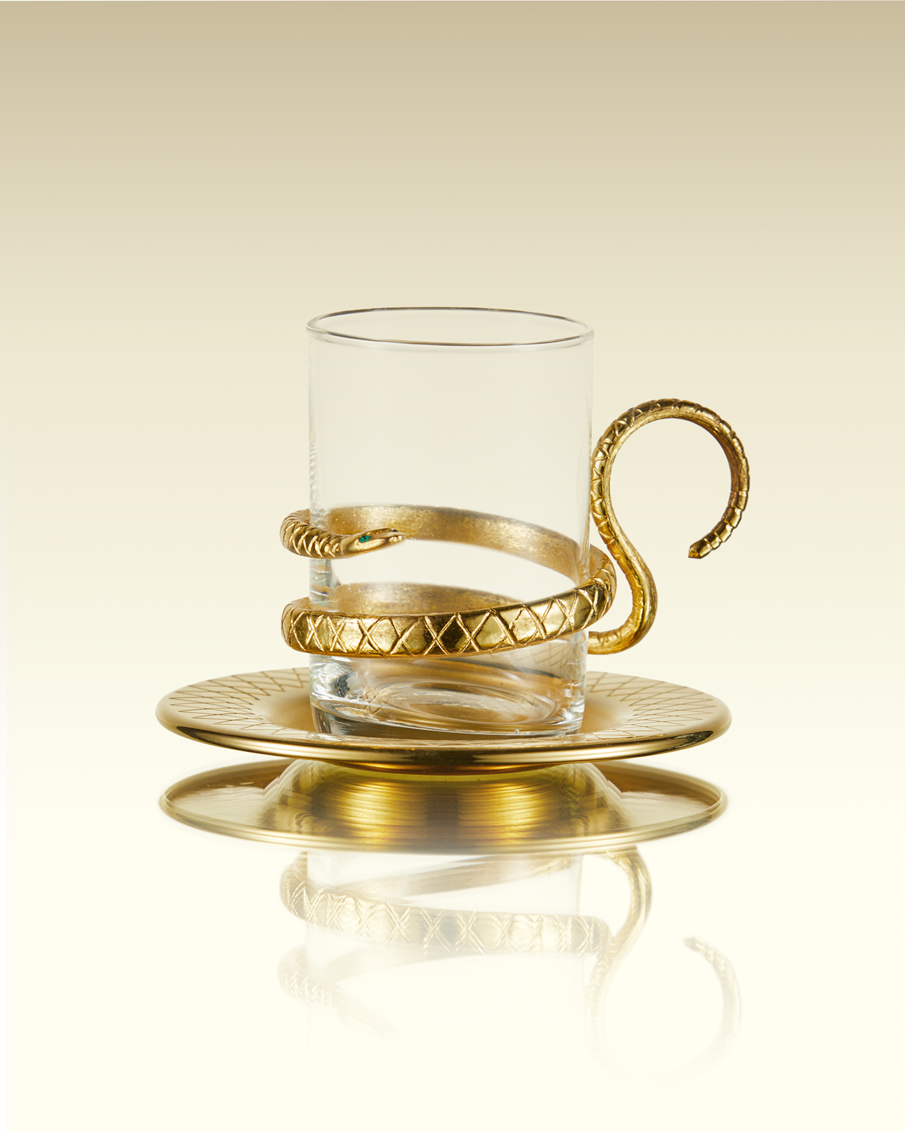 Sahara Teacup and Saucer with Gold Plating | TWG Tea