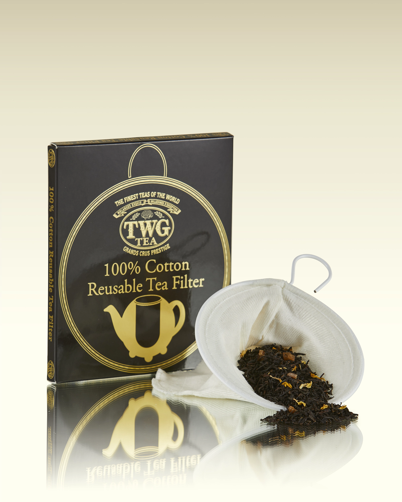Wiederverwendbarer Baumwollteefilter (groß) | TWG Tea