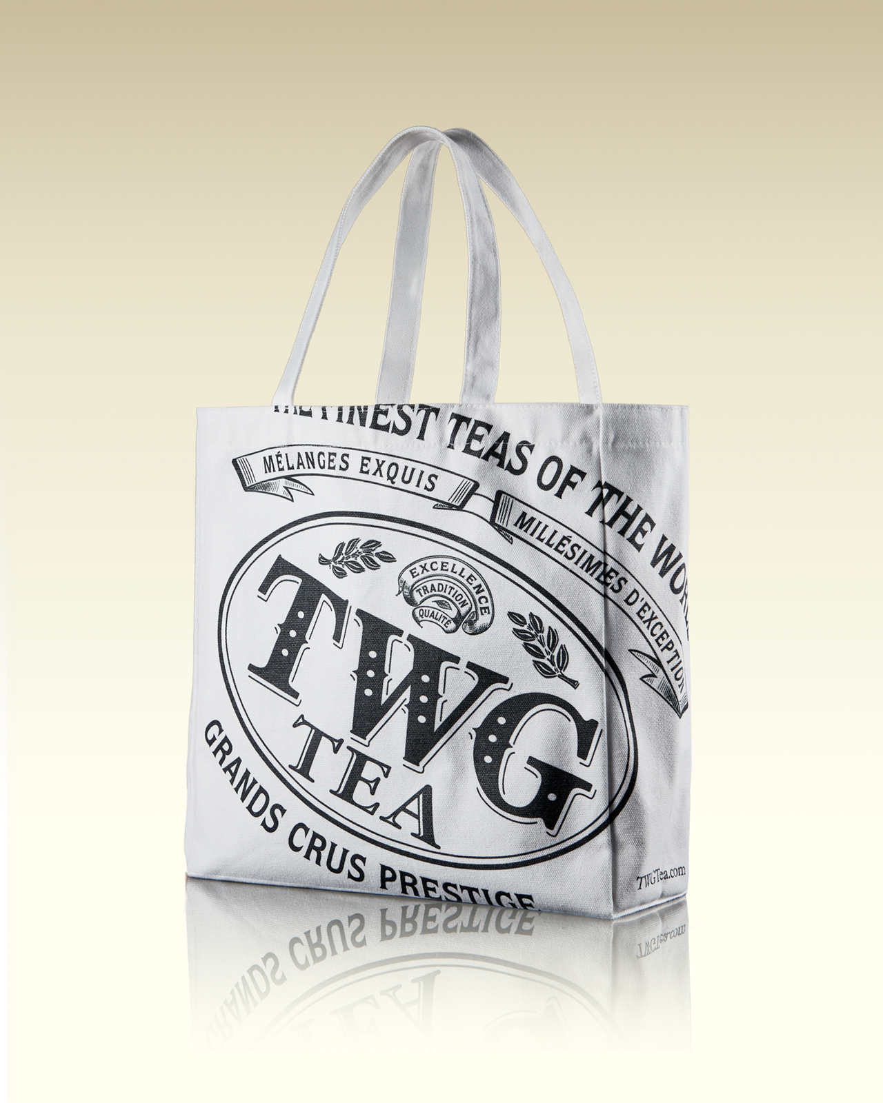 TWG Tea Tote Bag in White | TWG Tea