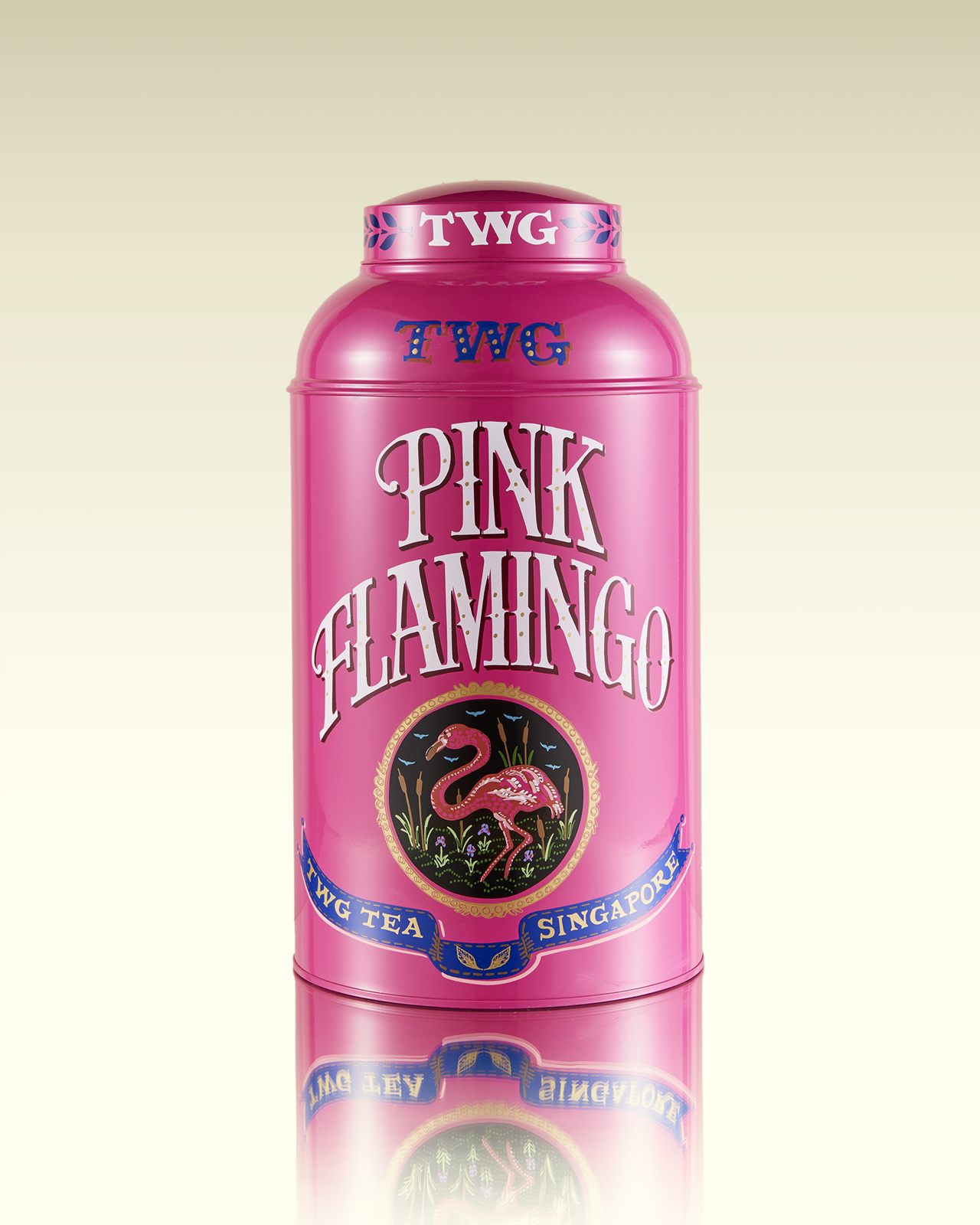 Hand-Painted Artisan Tea Tin, Pink Flamingo Tea | TWG Tea