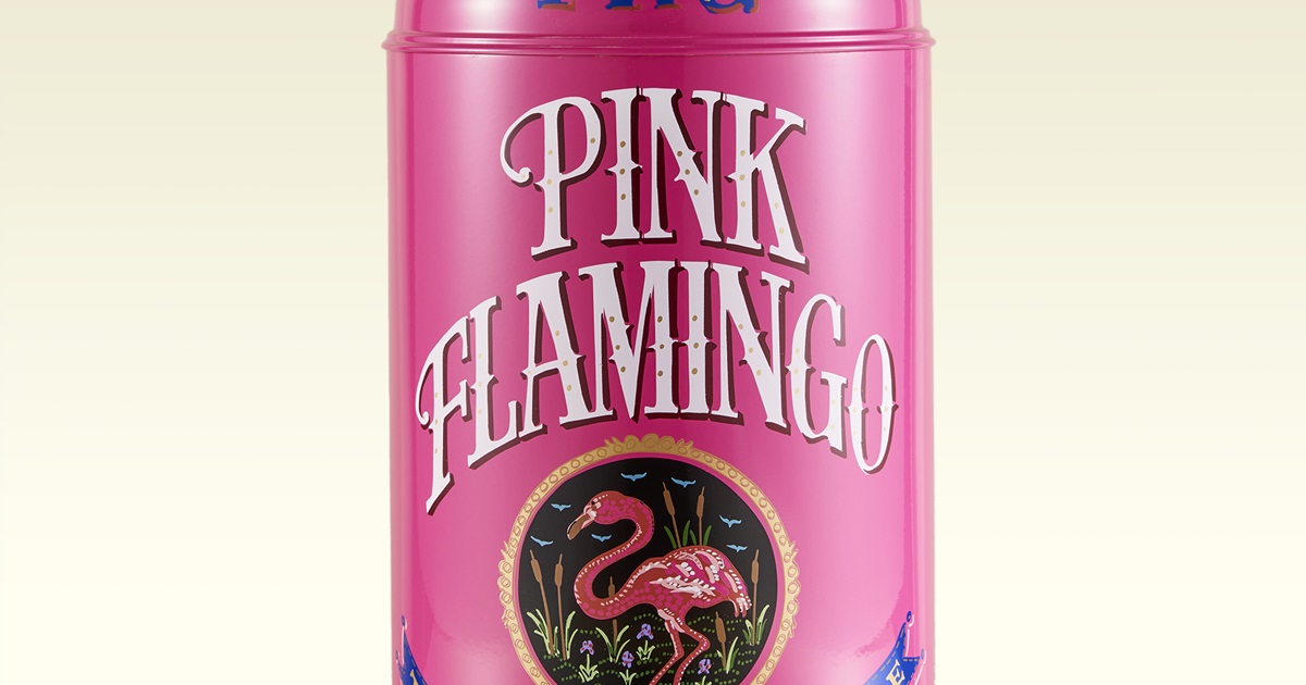 Hand-Painted Artisan Tea Tin, Pink Flamingo Tea | TWG Tea