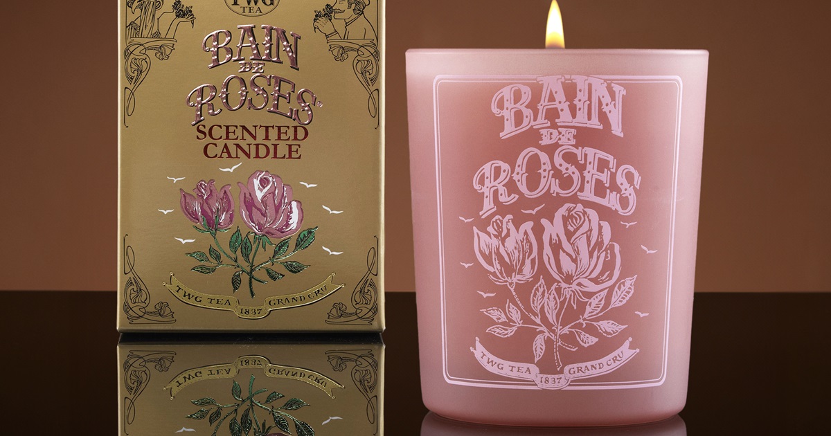 アロマグッズ TWG TEA Bain de Roses Scented Candle Bain de Roses Tea Scented Candle | TWG Tea